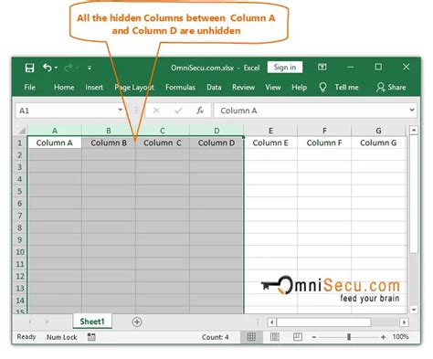 How To Hide Or Unhide Columns In Excel Worksheet How To Hide Or Unhide Columns In Excel Worksheet