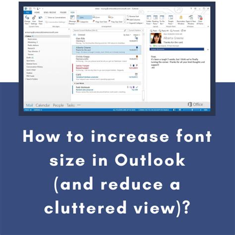 How To Increase Font Size In Outlook And Reduce A Cluttered View Steuart Snooks How To Increase Font Size In Outlook And Reduce A Cluttered View Steuart Snooks