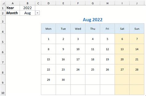 How To Make An Interactive Calendar In Excel 2023 Template