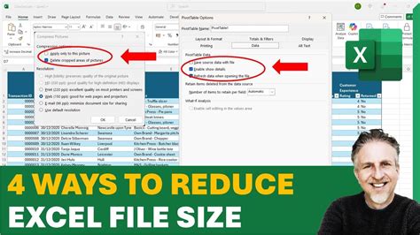 How To Reduce File Size Of Excel Compress Excel File Youtube