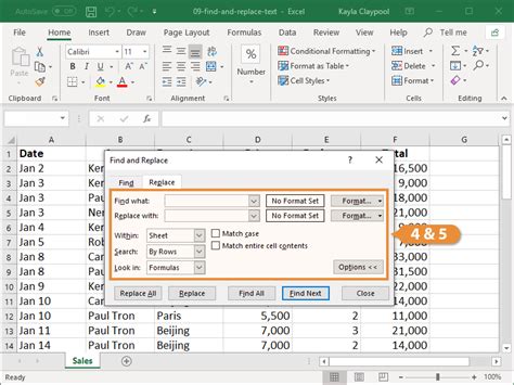 How To Search For Terms Or Values In An Excel Spreadsheet And Use Find And Replace Business