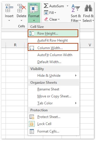 How To Set Row Height And Column Width In Excel