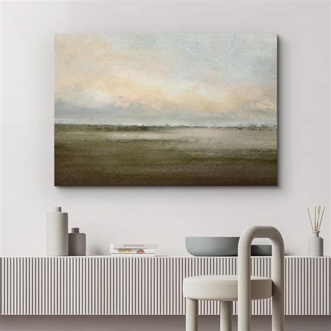 Idea4wall Muted Green Sunrise French Country Landscape Rustic Neutral Large Framed Canvas Print Idea4wall Muted Green Sunrise French Country Landscape Rustic Neutral Large Framed Canvas Print