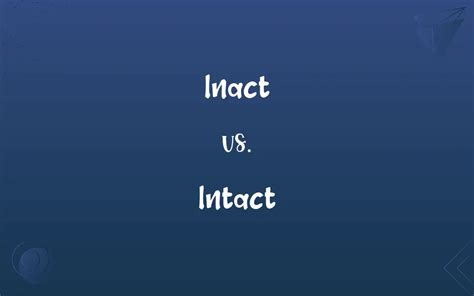 Inact Vs Intact Mastering The Correct Spelling