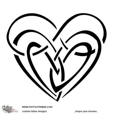 Infinity Heart Neverending Love Infinity Heart Original Tribal Tattoo Design