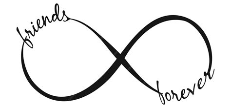 Infinity Sign With Friends Forever Premium Vector