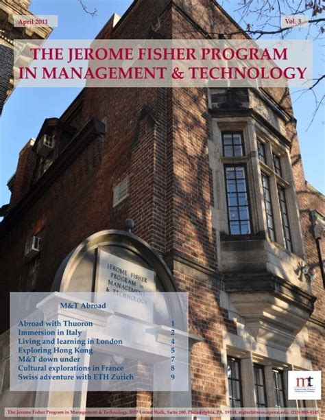 Jerome Fisher Management Technology Program