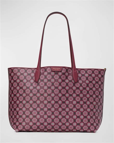 Kate Spade New York Medium Monogram Coated Canvas Tote Bag Neiman Marcus Kate Spade New York Medium Monogram Coated Canvas Tote Bag Neiman Marcus