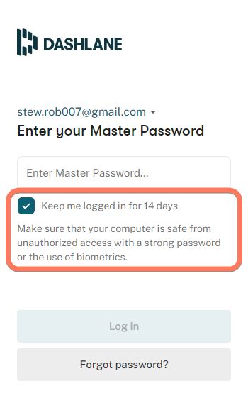 Keep Me Logged In To Dashlane Dashlane