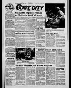 Keokuk Daily Gate City Archives Apr 5 1976 P 1