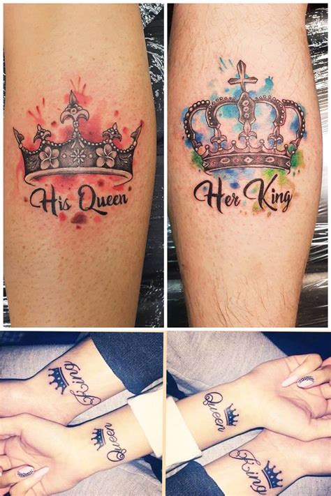 King And Queen Crown Tattoos Bronctattooaus Com