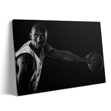 Kobe Bryant Canvas Wall Art Print Poster Iconic Inspirational Sports Picture Artwork