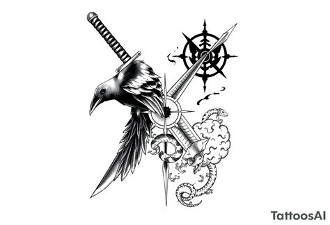 Kunai Blade With Crow Snake Uchiha Emblem And Akatsuki Cloud From Naruto Tattoo Idea Tattoosai Kunai Blade With Crow Snake Uchiha Emblem And Akatsuki Cloud From Naruto Tattoo Idea Tattoosai