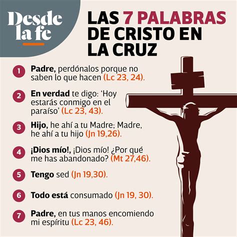 Las Siete Palabras De Jes S En La Cruz Siete Palabras De Jesus La Cruz De Jesus Lecciones