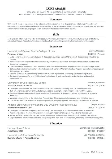 5 Law Resume Examples