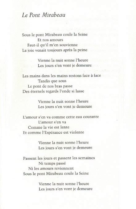 Le Pont Mirabeau Read By Guillaume Apollinaire And Translated By Ron Padgett Don Yortydon Yorty
