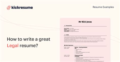 Legal Resume Examples Writing Guide 2026 Kickresume