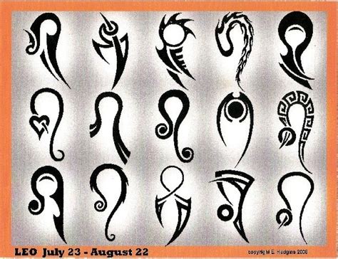 Leo Zodiac Sign Tribal Tattoo Design By Elenoosh On Deviantart