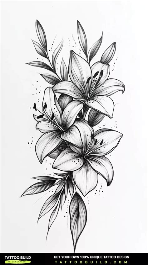 Lily Flower Tattoo Drawings Stunning Design Ideas In 2025 Flower Tattoo Drawings Lily