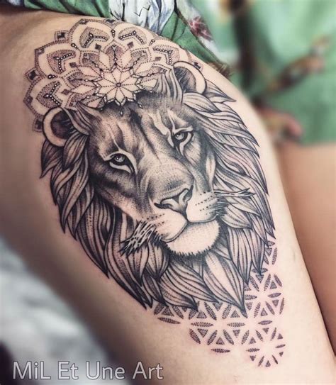 Lion Mandala Thigh Piece Behance
