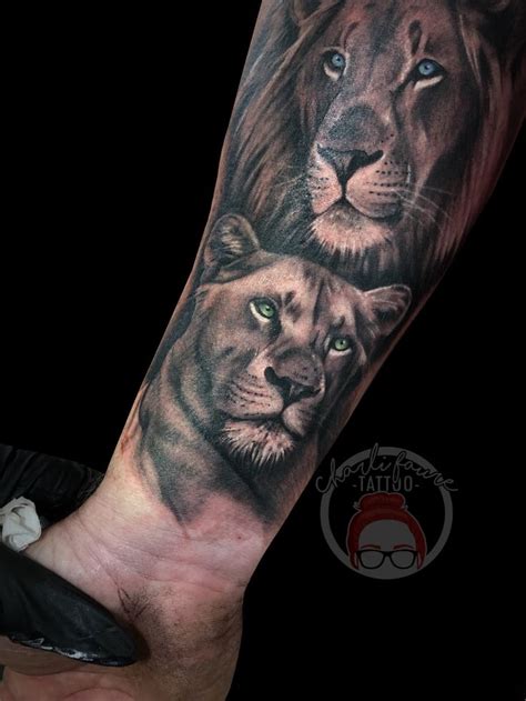 Lion and Lioness Tattoo Designs