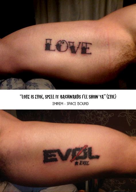 Love Evil Tattoo Printable