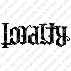 Loyalty Forever Ambigram Tattoo Instant Download Design Stencil Style D