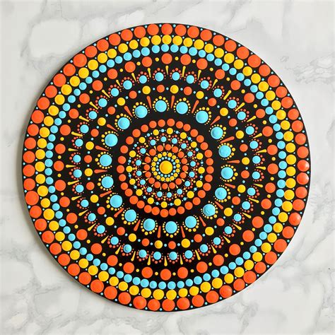 Mandala Dot Painting Canvas 8X8 Inch Canvas 20X20cm Acrylic Dotting Art Handmade Mandala Mandala Dot Painting Canvas 8X8 Inch Canvas 20X20cm Acrylic Dotting Art Handmade Mandala