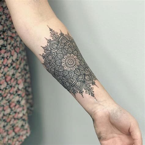 Mandala Tattoo On The Right Inner Forearm
