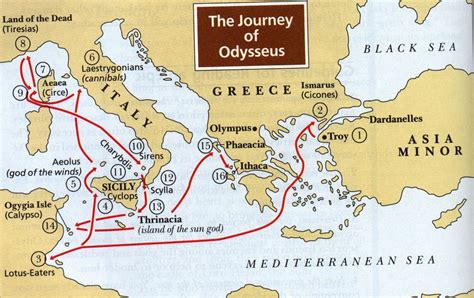 5 Stops on Odysseus Journey