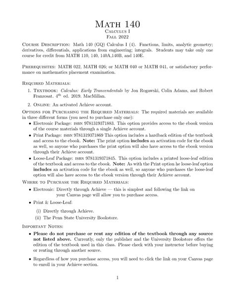 Math 140 At Penn State Free Study Help Math 140 At Penn State Free Study Help