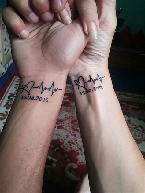 Meaningful Heartbeat Tattoo Designs With Names Tattoo Idea