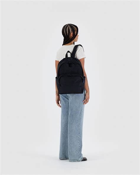 Medium Nylon Backpack Black Baggu Medium Nylon Backpack Black Baggu