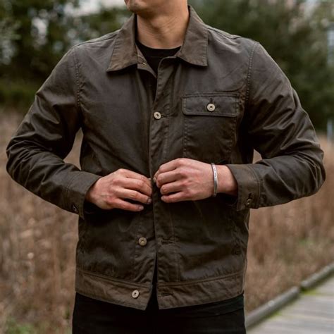 Men Amp 39 S Waxed Canvas Field Jacket In Dark Olive Thursday Men Amp 39 S Waxed Canvas Field Jacket In Dark Olive Thursday