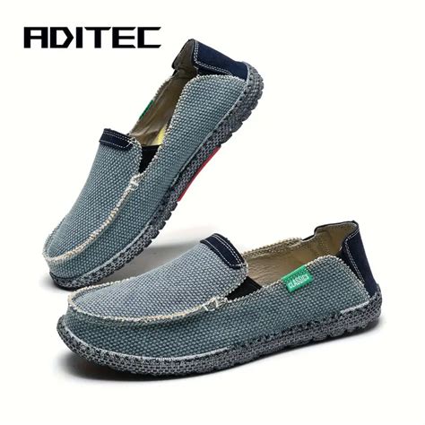 Mens Denim Casual Slip On Loafers Flat Shoes Men Amp 39 S Shoes Temu