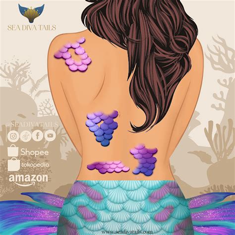 Mermaid Temporary Tattoo Seadivatails