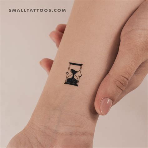 Minimalist Hourglass Temporary Tattoo Set Of 3 Small Tattoos