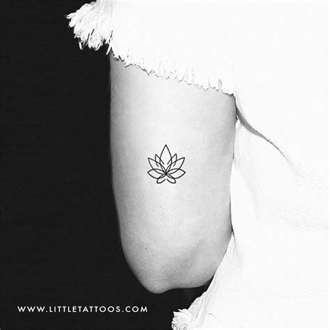 Minimalist Lotus Flower Temporary Tattoo Set Of 3 Temporary Little Tattoos Minimalist Lotus Flower Temporary Tattoo Set Of 3 Temporary Little Tattoos