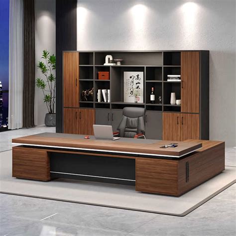 Modern Luxury Wood L Shaped Executive Desk With Side Table Elegant Office Furniture For Boss Modern Luxury Wood L Shaped Executive Desk With Side Table Elegant Office Furniture For Boss
