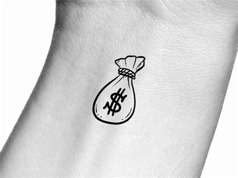 Money Bag Temporary Tattoo Etsy Money Bag Temporary Tattoo Etsy