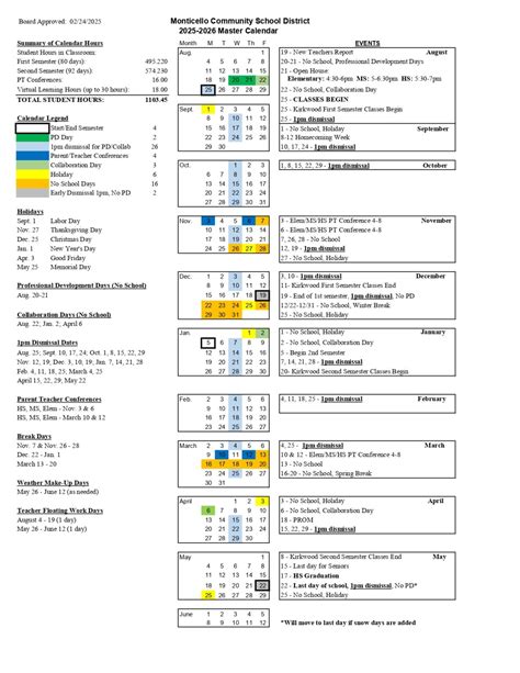Monticello Community School District 25 26 Calendar Revised Pdf Educounty Monticello Community School District 25 26 Calendar Revised Pdf Educounty