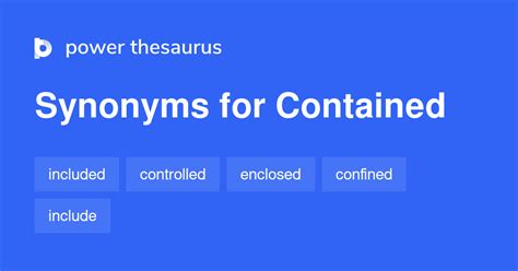 More 480 Contained Synonyms Similar Words For Contained