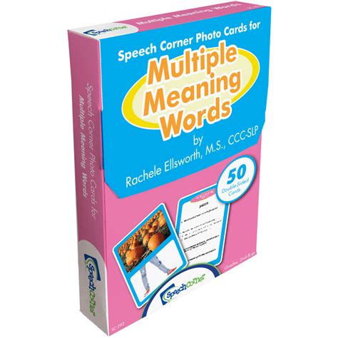 Multiple Meaning Words Speech Corner Photo Cards Speech Corner Multiple Meaning Words Multiple Meaning Words Speech Corner Photo Cards Speech Corner Multiple Meaning Words