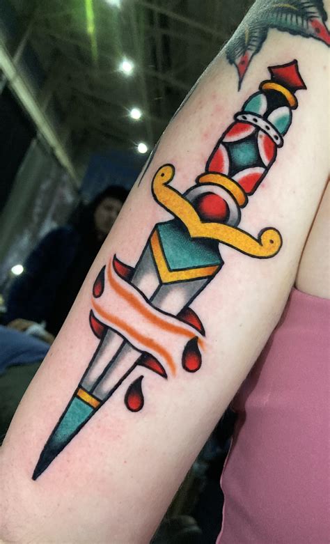 My Newest Luke S Lightsaber Traditional Dagger Combo R Tattoos
