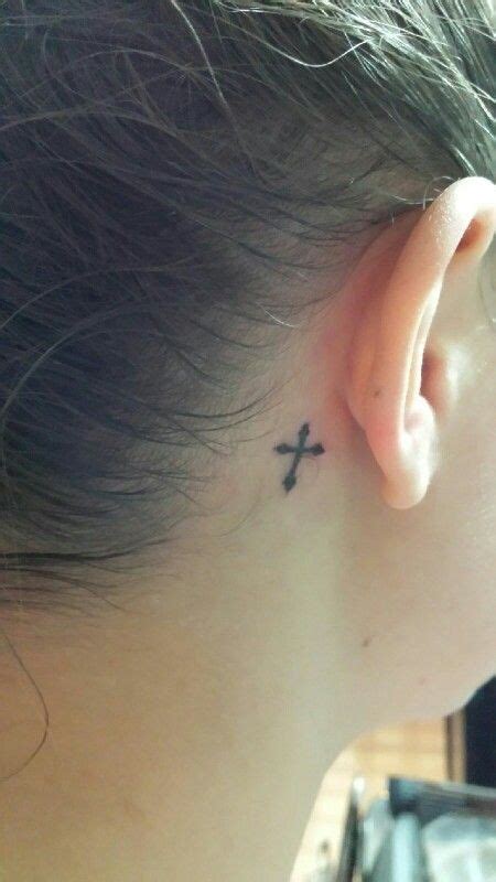 My Second Tattoo A Small Cross Behind The Ear Like The Rest Of The Women Of My Family It Took Less Than 5 Minutes And I Barely Felt It Also Who Knew My Second Tattoo A Small Cross Behind The Ear Like The Rest Of The Women Of My Family It Took Less Than 5 Minutes And I Barely Felt It Also Who Knew
