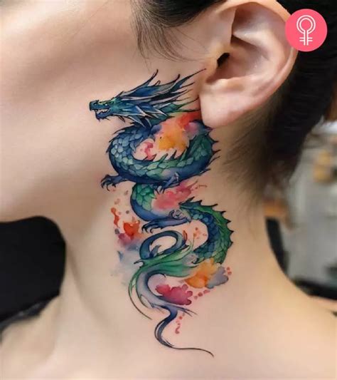 Neck Tattoo Dragon Designs