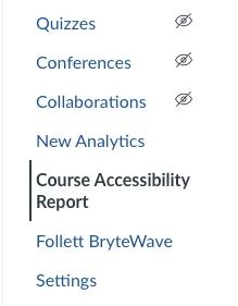 New Canvas Course Accessibility Report Feature Available Csun News Amp Events