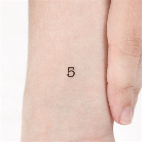 Number 5 Temporary Tattoo Set Of 3 Temporary Little Tattoos Number 5 Temporary Tattoo Set Of 3 Temporary Little Tattoos