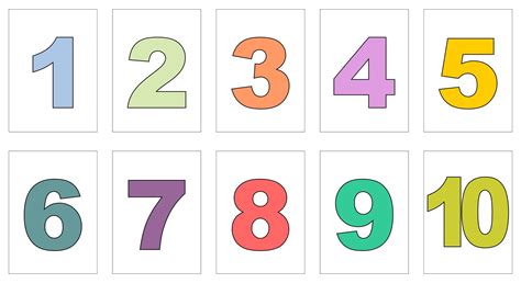 Number Cards 1 10 Printable Free Printable Calendars At A Glance