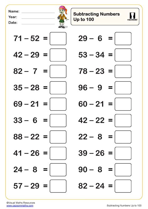 Numbers Worksheets Addition Of Numbers Within 100 2Nd Grade Math